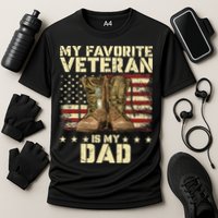 Father Veterans Day My Favorite Veteran Is My Dad Cooling Performance Crew T-Shirt