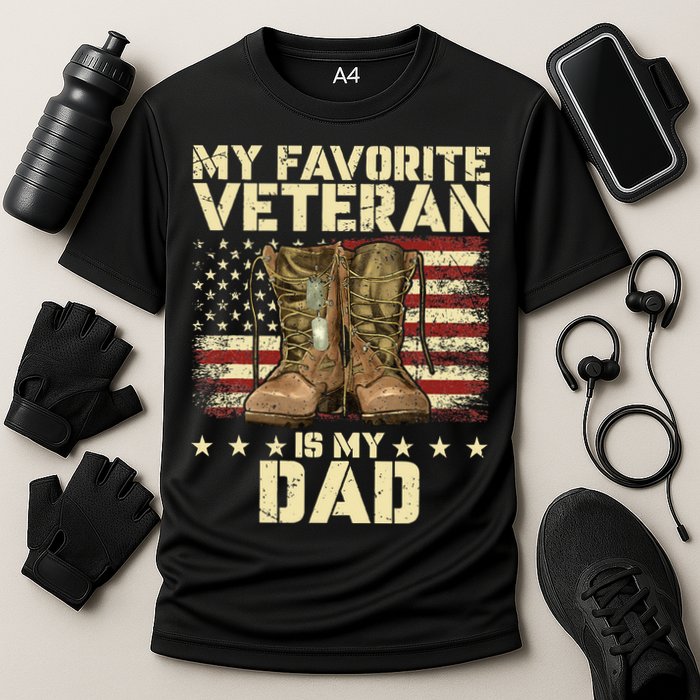 Father Veterans Day My Favorite Veteran Is My Dad Cooling Performance Crew T-Shirt