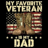 Father Veterans Day My Favorite Veteran Is My Dad Cooling Performance Crew T-Shirt