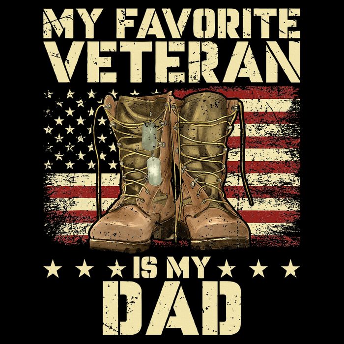 Father Veterans Day My Favorite Veteran Is My Dad Cooling Performance Crew T-Shirt