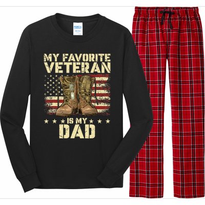 Father Veterans Day My Favorite Veteran Is My Dad Long Sleeve Pajama Set