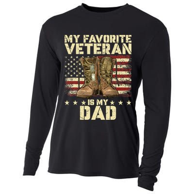 Father Veterans Day My Favorite Veteran Is My Dad Cooling Performance Long Sleeve Crew