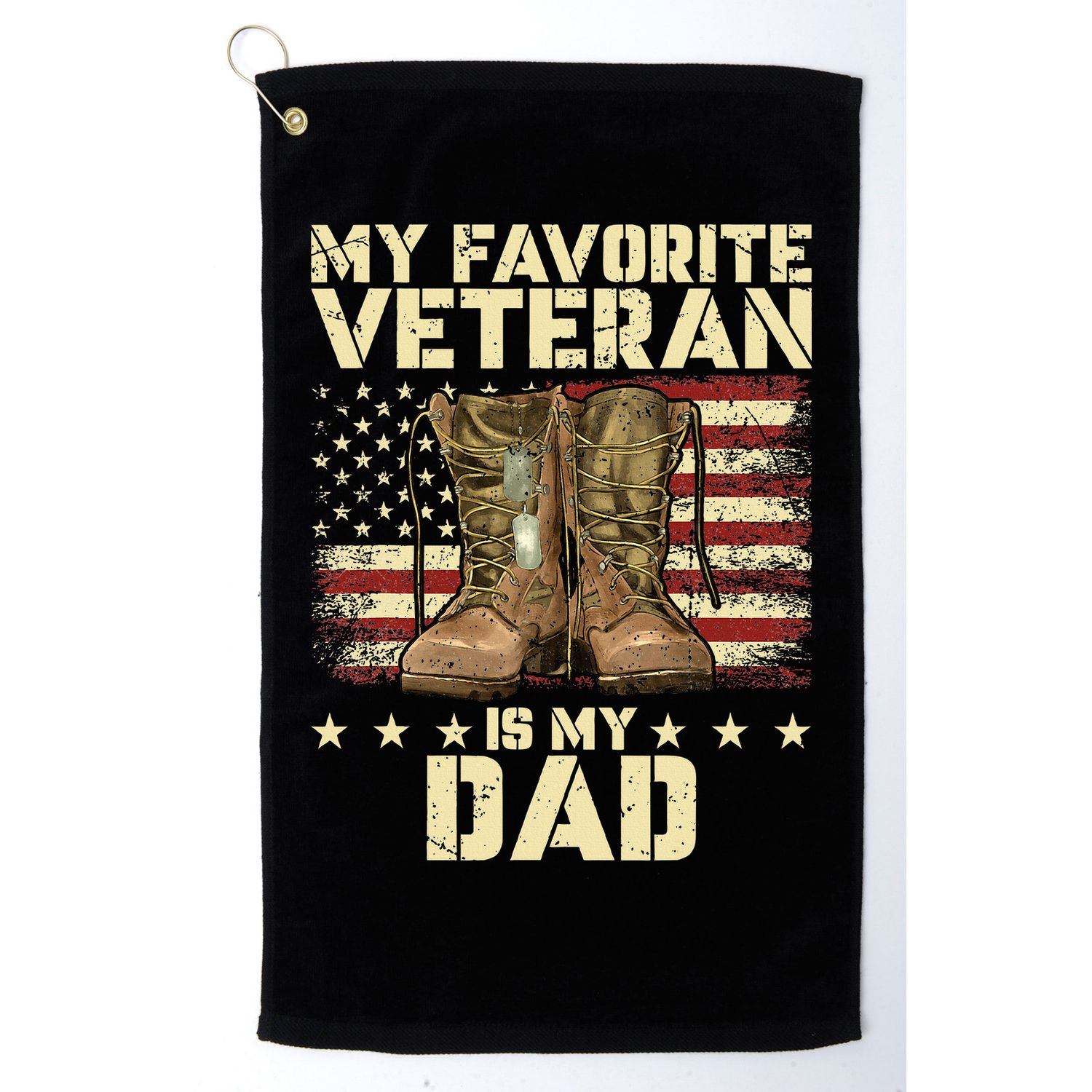 Father Veterans Day My Favorite Veteran Is My Dad Golf Towel