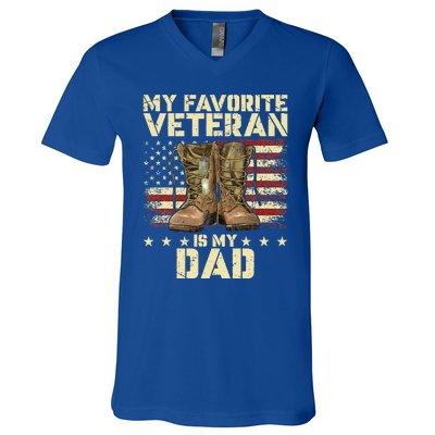 Father Veterans Day My Favorite Veteran Is My Dad V-Neck T-Shirt