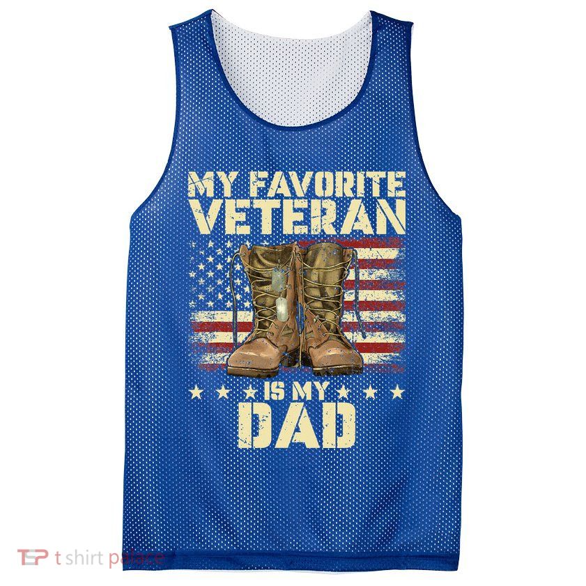 Father Veterans Day My Favorite Veteran Is My Dad Mesh Reversible Basketball Jersey Tank