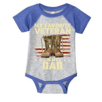 Father Veterans Day My Favorite Veteran Is My Dad Infant Baby Jersey Bodysuit