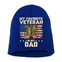 Father Veterans Day My Favorite Veteran Is My Dad Short Acrylic Beanie