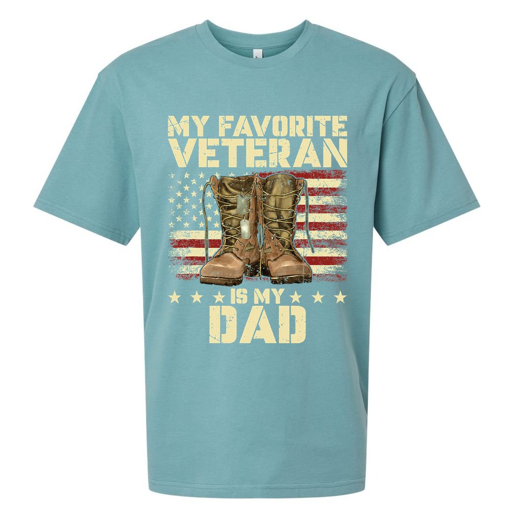 Father Veterans Day My Favorite Veteran Is My Dad Sueded Cloud Jersey T-Shirt