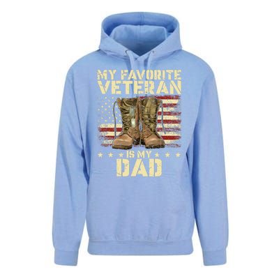 Father Veterans Day My Favorite Veteran Is My Dad Unisex Surf Hoodie