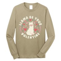 Funny Valentine's Day LLama LLama Be Your Valentine Long Sleeve Shirt