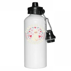 Funny Valentine's Day LLama LLama Be Your Valentine Aluminum Water Bottle