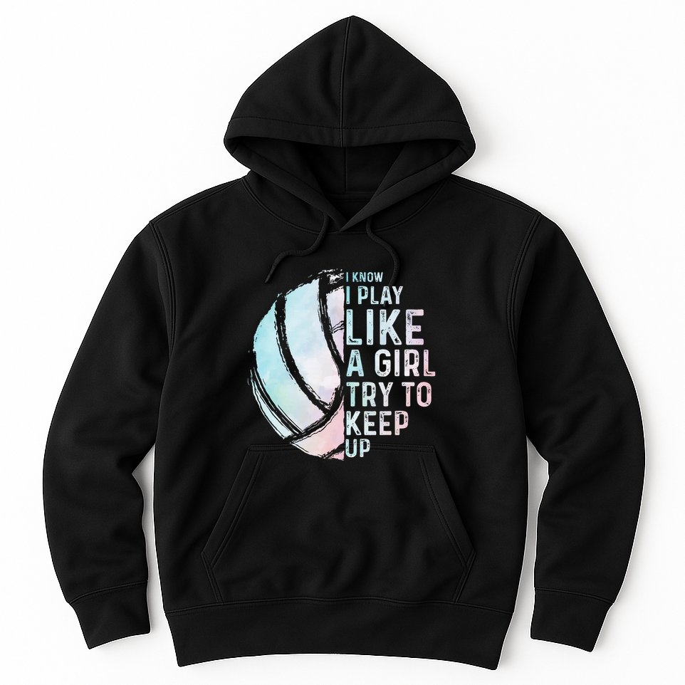 Funny Volleyball Design Women N Sports Lovers Hoodie