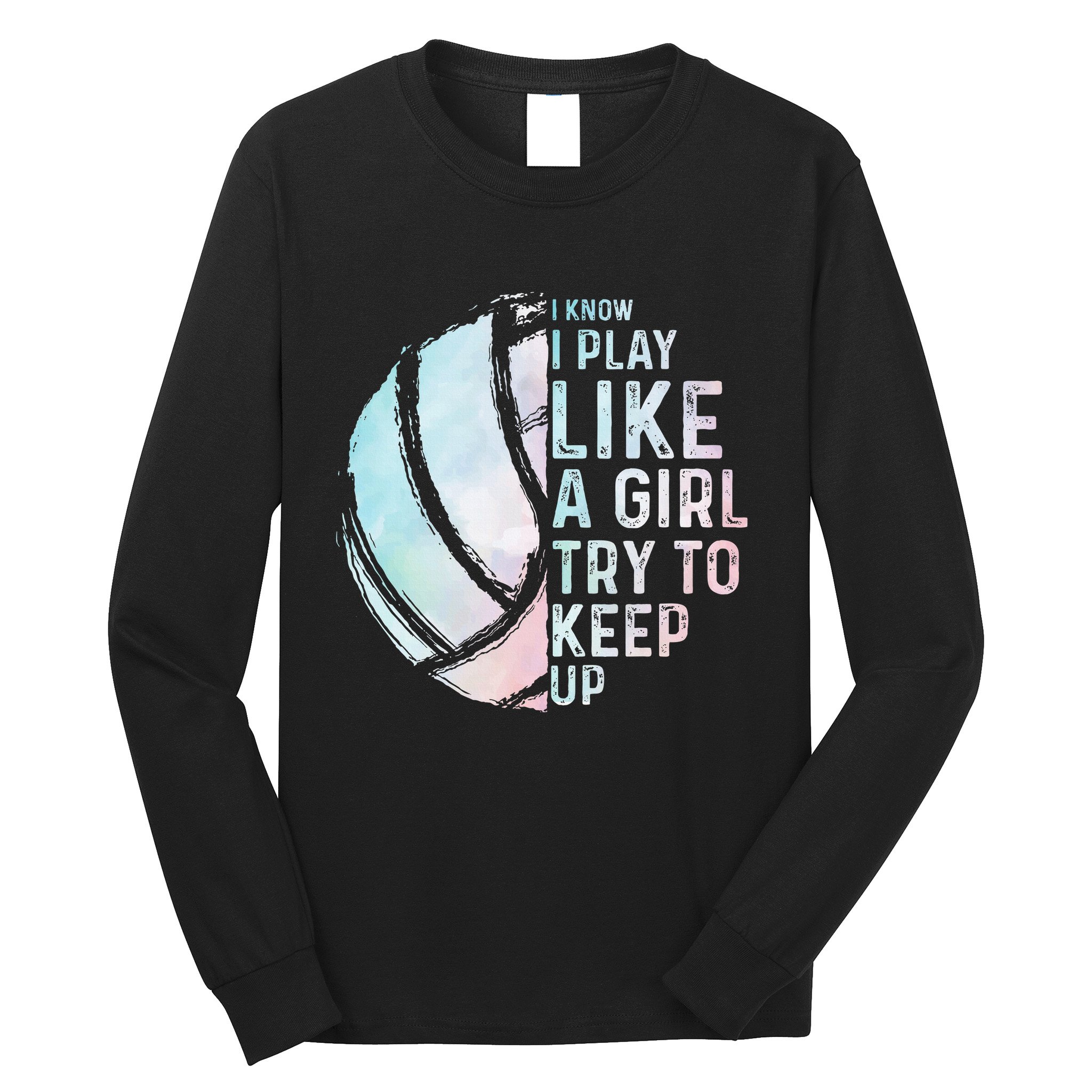 Funny Volleyball Design Women N Sports Lovers Long Sleeve Shirt