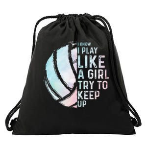 Funny Volleyball Design Women N Sports Lovers Drawstring Bag