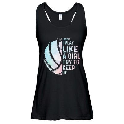 Funny Volleyball Design Women N Sports Lovers Ladies Essential Flowy Tank