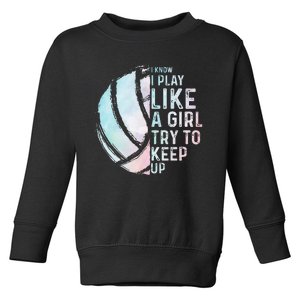 Funny Volleyball Design Women N Sports Lovers Toddler Sweatshirt