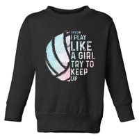 Funny Volleyball Design Women N Sports Lovers Toddler Sweatshirt