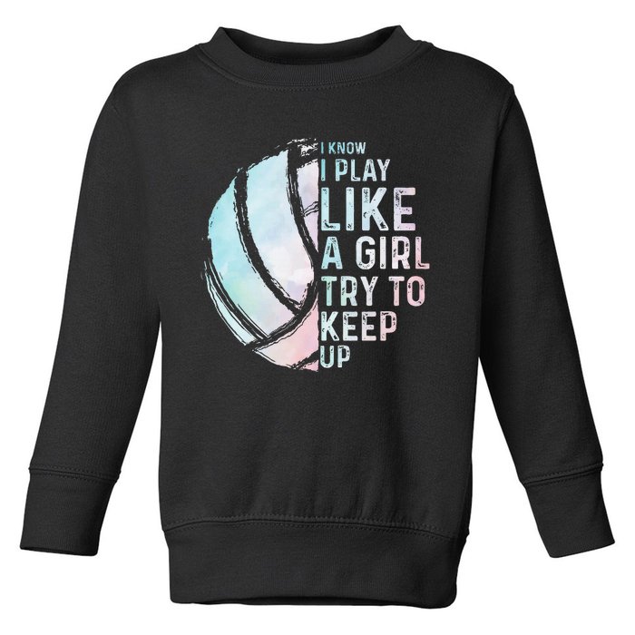 Funny Volleyball Design Women N Sports Lovers Toddler Sweatshirt