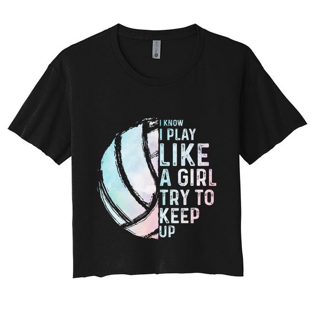 Funny Volleyball Design Women N Sports Lovers Crop Top