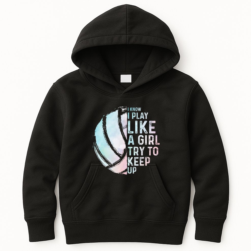 Funny Volleyball Design Women N Sports Lovers Kids Hoodie