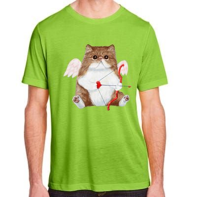 Funny Valentines Day Cat Cupid Heart Persian Kitty Cherub Adult ChromaSoft Performance T-Shirt