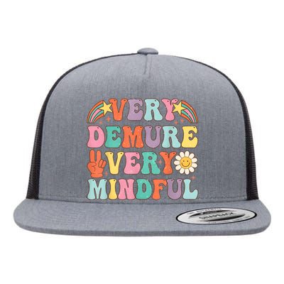 Funny Very Demure Very Mindful Trend Demure & Mindful Retro Flat Bill Trucker Hat