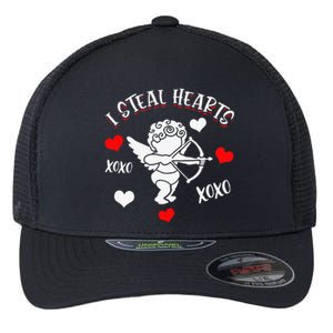 FUNNY VALENTINE'S DAYs Heartbreaker I Steal Hearts Flexfit Unipanel Trucker Cap