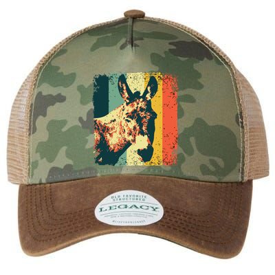 Funny Vintage Donkey Design For Safari Mule Equine Legacy Tie Dye Trucker Hat