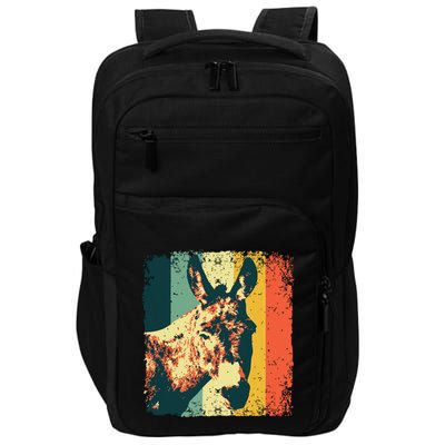 Funny Vintage Donkey Design For Safari Mule Equine Impact Tech Backpack