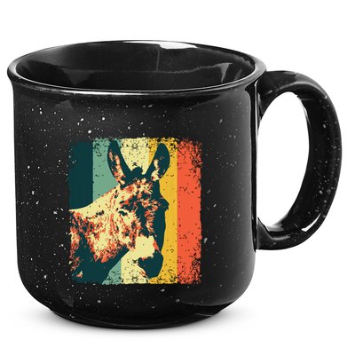 Funny Vintage Donkey Design For Safari Mule Equine 15oz Campfire Ceramic Mug