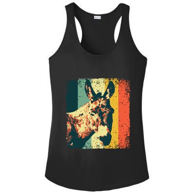 Funny Vintage Donkey Design For Safari Mule Equine Ladies PosiCharge Competitor Racerback Tank