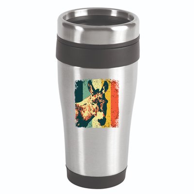 Funny Vintage Donkey Design For Safari Mule Equine 16oz Travel Tumbler