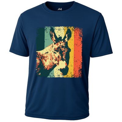 Funny Vintage Donkey Design For Safari Mule Equine Performance Shirt