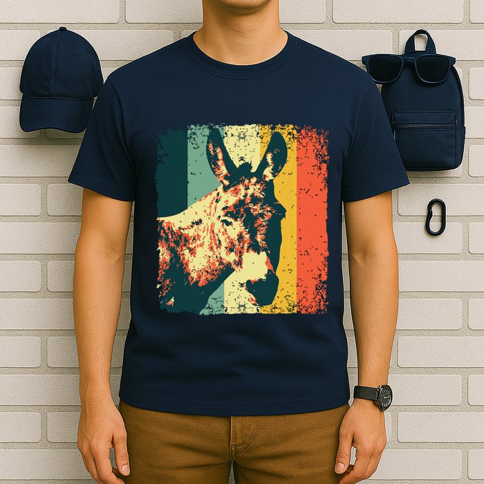 Funny Vintage Donkey Design For Safari Mule Equine T-Shirt