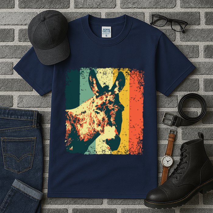 Funny Vintage Donkey Design For Safari Mule Equine Tall T-Shirt