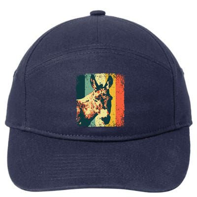 Funny Vintage Donkey Design For Safari Mule Equine 7-Panel Snapback Hat