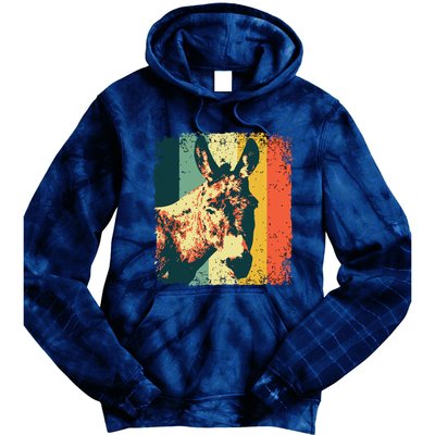 Funny Vintage Donkey Design For Safari Mule Equine Tie Dye Hoodie