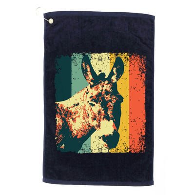 Funny Vintage Donkey Design For Safari Mule Equine Golf Towel