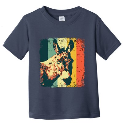 Funny Vintage Donkey Design For Safari Mule Equine Toddler T-Shirt