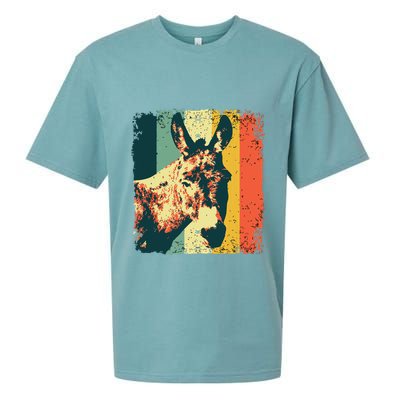 Funny Vintage Donkey Design For Safari Mule Equine Sueded Cloud Jersey T-Shirt