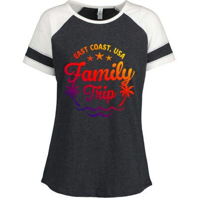 Family Vacation East Coast Funny Gift Enza Ladies Jersey Colorblock Tee