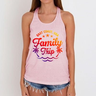 Family Vacation East Coast Funny Gift Women's Knotted Racerback Tank