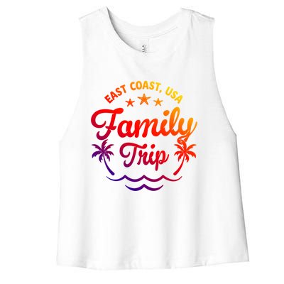 Family Vacation East Coast Funny Gift Women's Racerback Cropped Tank