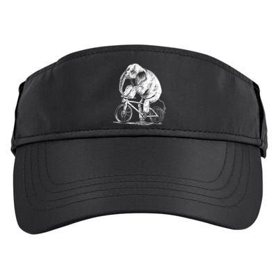 Funny Vintage Elephant On Bike Bicycle Adult Drive Performance Visor