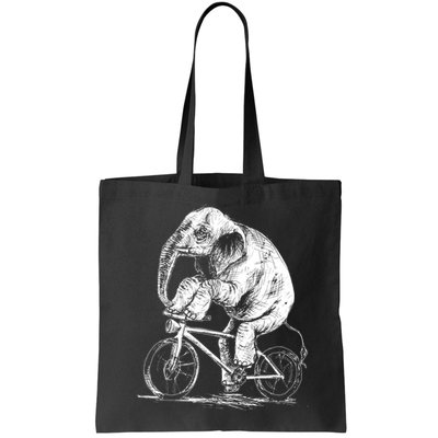 Funny Vintage Elephant On Bike Bicycle Bag