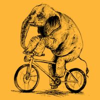 Funny Vintage Elephant On Bike Bicycle Trucker Hat