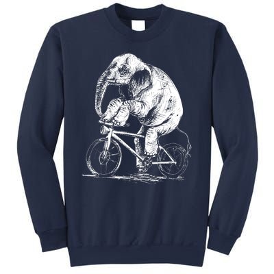 Funny Vintage Elephant On Bike Bicycle Sweatshirt