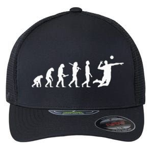 Funny Volleyball Evolutionfor Volleyball Players Flexfit Unipanel Trucker Cap