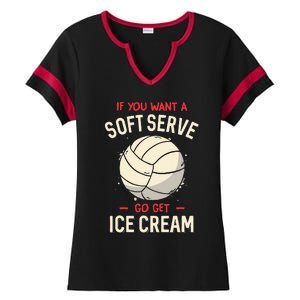 Funny Volleyball Evolution Players Ladies Halftime Notch Neck Tee