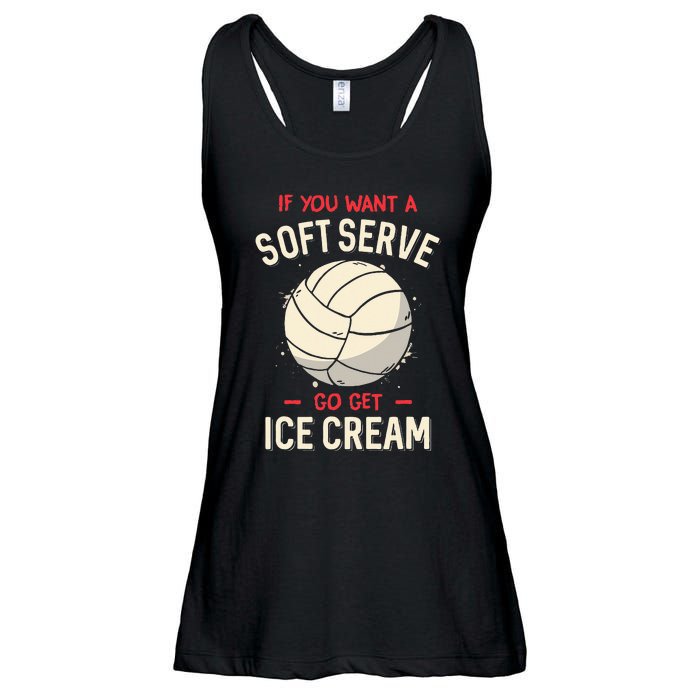 Funny Volleyball Evolution Players Ladies Essential Flowy Tank